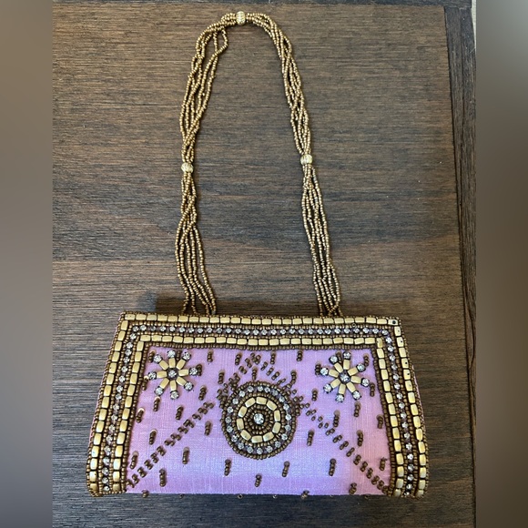Unique Pink Beaded Clutch - Picture 6 of 7